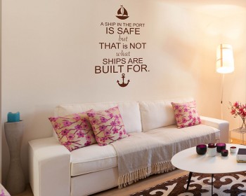 A Ship Quotes Wall Decal Motivational Vinyl Art Stickers A Ship Quotes Wall Decal Motivational Vinyl Art Stickers